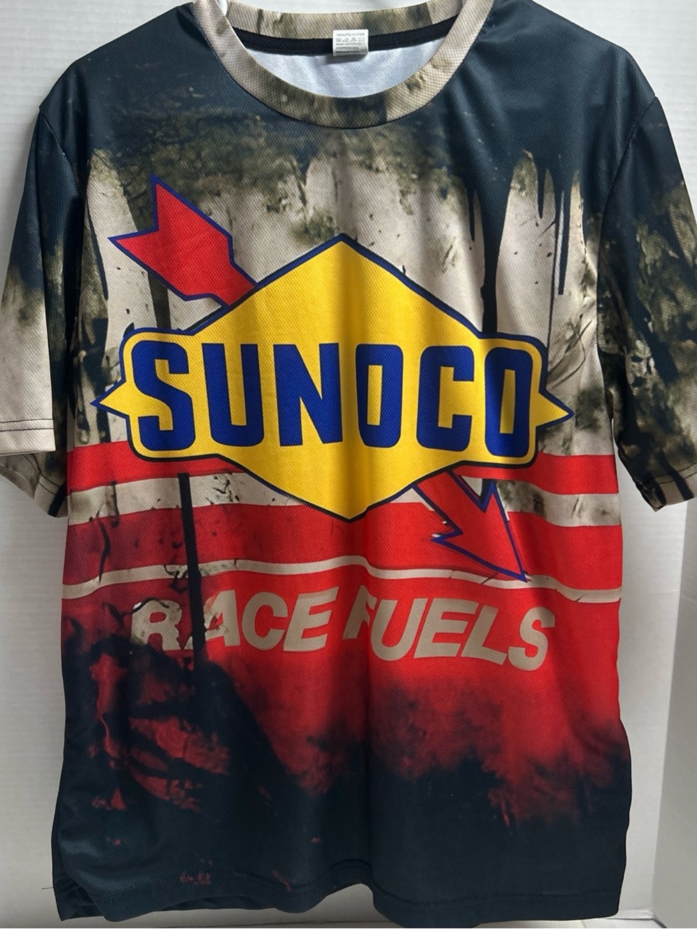 Sunoco Race Fuels Mens Size Medium Pit Style Racing Jersey Shirt